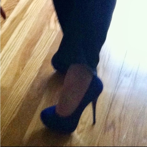 Bakers ~ Blue SUEDE platform stiletto - Picture 6 of 6